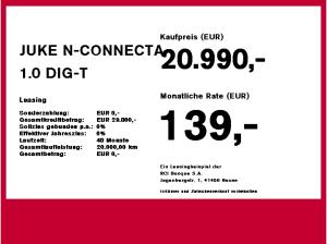 Nissan Juke JUKE N-CONNECTA 1.0 DIG-T 6MT LED+Navi+SHZ+Kam.