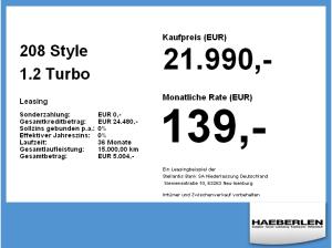 Peugeot 208 Style 1.2 Turbo