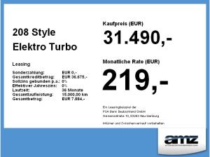 Peugeot 208 Style Elektro