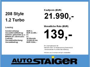 Peugeot 208 Style 1.2 Turbo