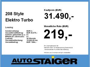 Peugeot 208 Style Elektro