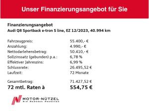 Audi Q8 e-tron 55 S-LINE MATRIX+NAV+HuD+B&O