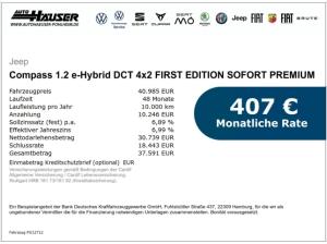 Jeep Compass 1.2 e-Hybrid DCT 4x2 FIRST EDITION SOFORT PREMIUM KOMFORT