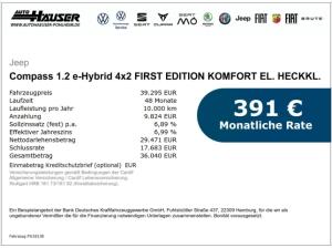 Jeep Compass 1.2 e-Hybrid 4x2 FIRST EDITION KOMFORT EL. HECKKL. NAVI ACC