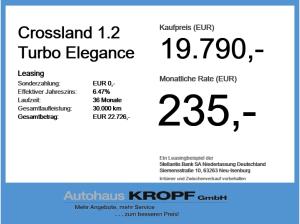 Opel Crossland 1.2 Turbo Elegance LED+SHZ+2xKlima+LM