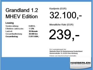 Opel Grandland 1.2 MHEV Edition LAGERFAHRZEUG*KOMFORT*