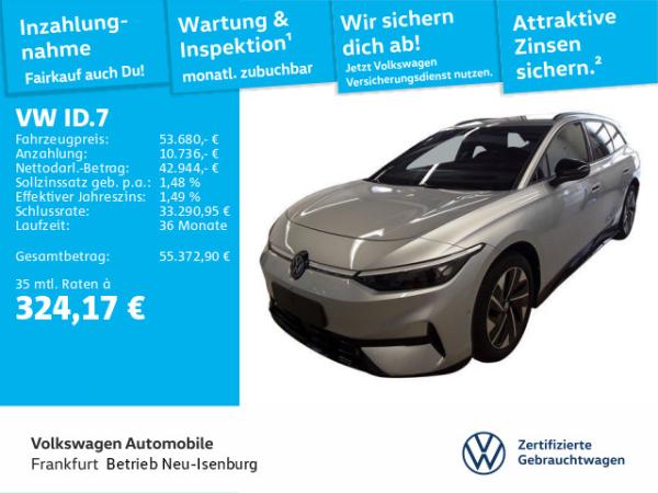 Volkswagen ID.7 Pro Navi AHK IQ.LIGHT - LED-Matrix-Scheinwerfer Sprachassistent DAB+