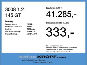 Peugeot 3008 1.2 145 GT ACC+Alcantara+LED+Navi+SD+SHZ