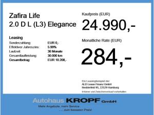 Opel Zafira Life 2.0 D L (L3) Elegance FLA SpurW