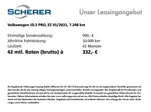 Volkswagen ID.3 Pro Perform. 62 kWh SOH:90% MATRIX NAVI RFK SHZ