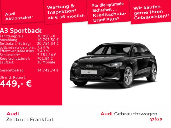 Audi A3 Sportback 35 TFSI advanced S tronic Navi DAB VC PDC Sitzheizung