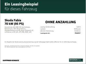 Skoda Fabia Essence 1.0 TSI 5 Gang 174 - Leasing ohne Anzahlung und Überführung