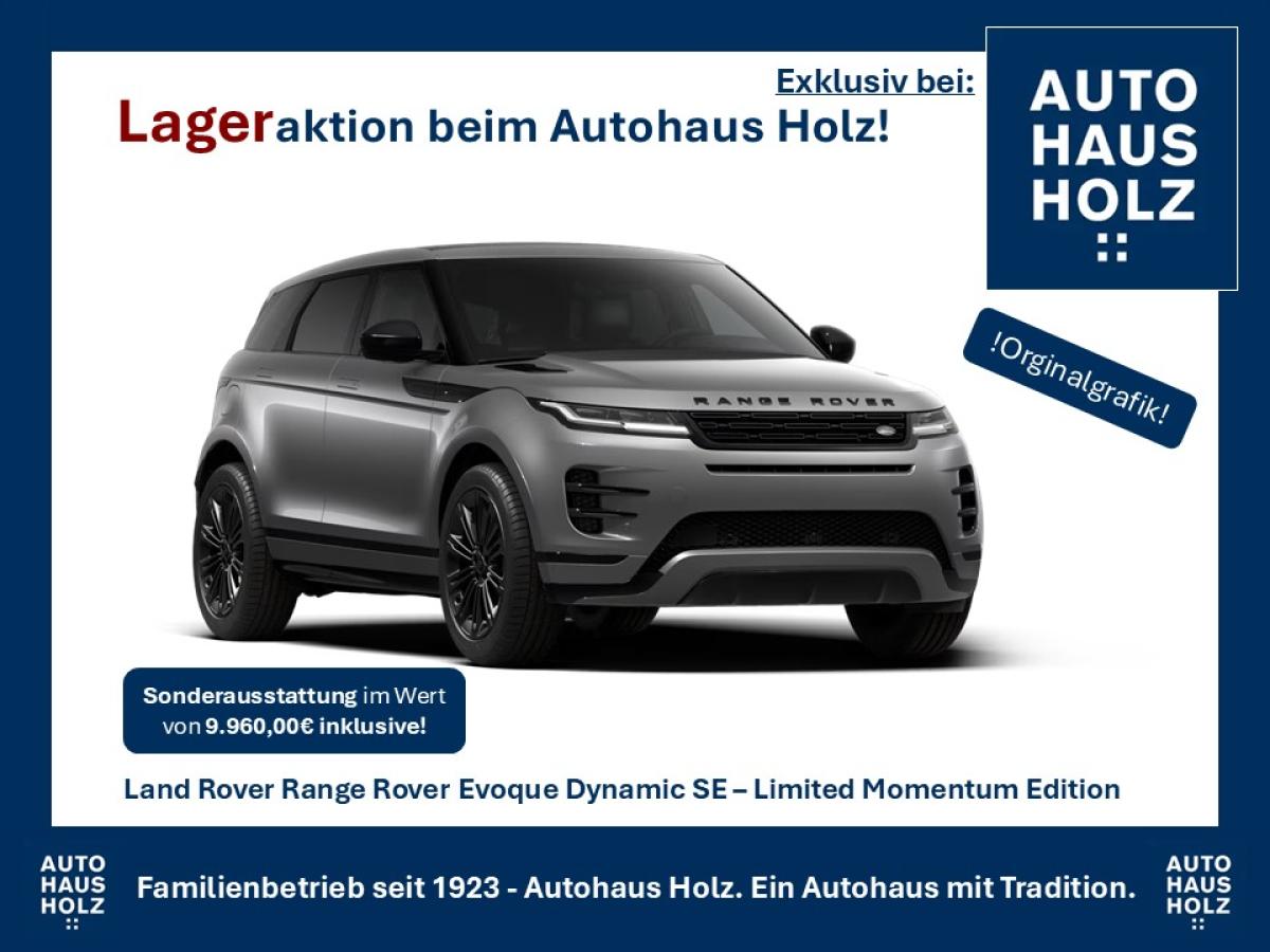 Land Rover Range Rover Evoque Sondermodell Momentum Dynamic SE - 20ZOLL SCHWARZ - SCHWARZ PAKET - KOMFORTPAKET - SHZ - FAHRPAKET