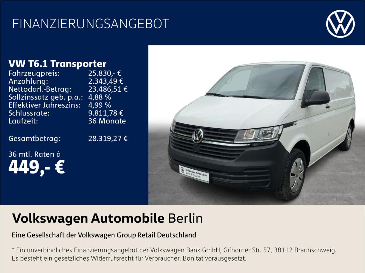 Volkswagen T6.1 Transporter Kasten 2.0 TDI Klima Radio PDC
