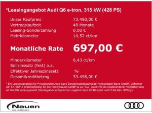 Audi Q6 e-tron quattro 315 kW S line | 100 kWh | 642 km | Tech pro | HUD | B&O