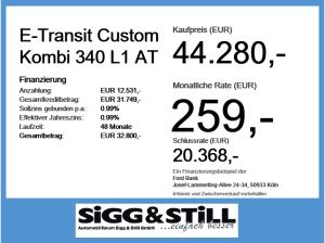 Ford Transit Custom 🔋E-BUS Trend 340 L1🔋8-9 SITZE*AHK*NAVI*LED*CAM