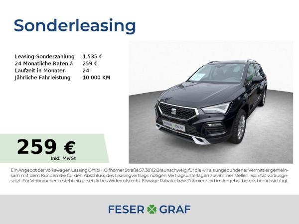 Seat Ateca 1.5 TSI DSG Road Ed. inkl. WARTUNG AHK GJR RFK NAVI SHZ