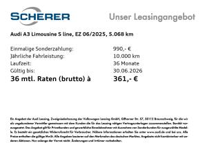 Audi A3 Limousine S Line 30 TFSI S tronic AHK RFK NAVI SHZ