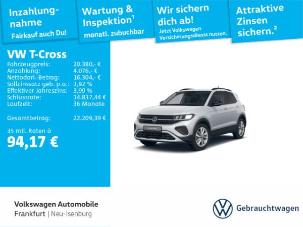 Volkswagen T-Cross 1.0 TSI Goal Navi LED Heckleuchten Sitzheizung DAB+