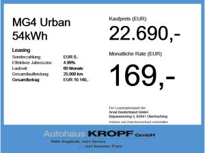 MG MG4 4 Urban 54kWh Comfort 54kWh+LED+SHZ+360°Kamera
