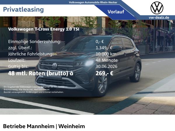 Volkswagen T-Cross Energy 1.0 TSI DSG Klima NAVI LED PDC