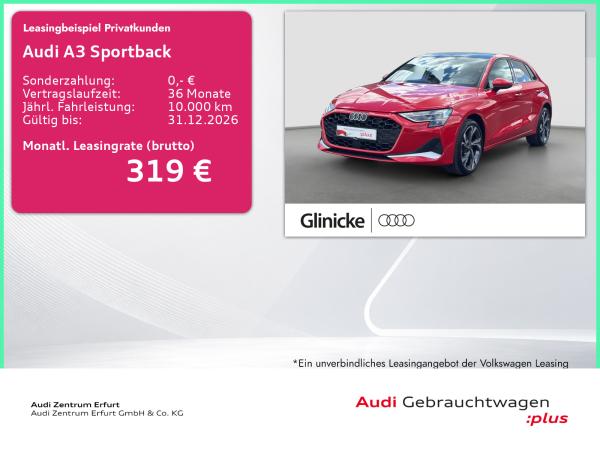 Audi A3 Sportback Advanced 30 TFSI S tr. Pano HUD AHK Navi LED