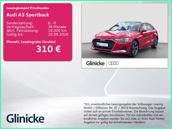 Audi A3 Sportback Advanced 30 TFSI S tr. Pano HUD AHK Navi LED