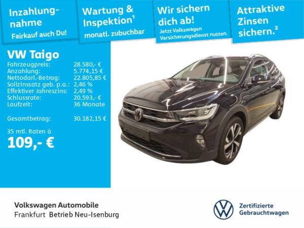 Volkswagen Taigo Style 1.5 TSI DSG AHK LED APP NAVI IQ.Drive