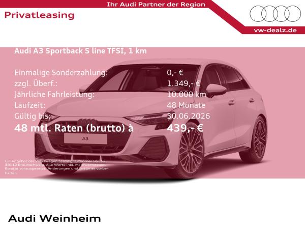 Audi A3 Sportback S -Line s-tronic Klima NAVI PDC LED
