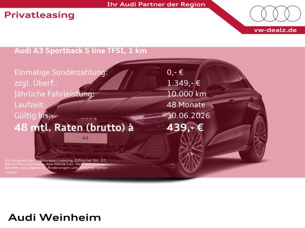 Audi A3 Sportback S-Line s-tronic Klima NAVI PDC LED