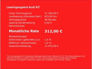 Audi A3 Sportback 30 TFSI S-tronic NAVI+LED+ACC+KAMERA+SPORTSITZE