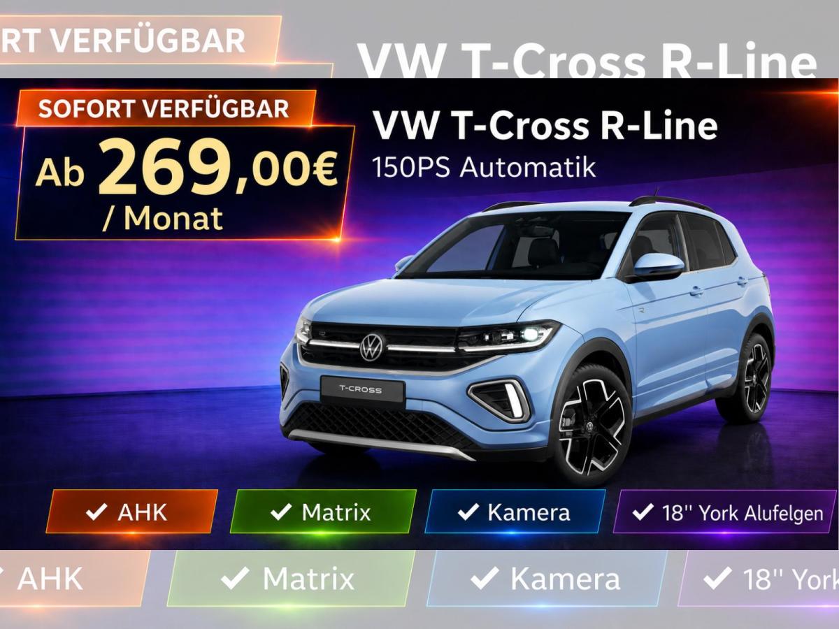 Volkswagen T-Cross 150PS DSG R-Line AHK | Matrix | Kamera