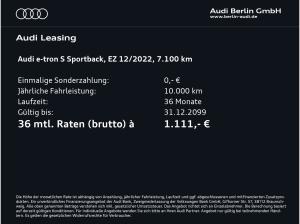 Audi e-tron S Sportback B&O RFK MATRIX NAVI VIRTUAL