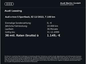 Audi e-tron S Sportback B&O RFK MATRIX NAVI VIRTUAL