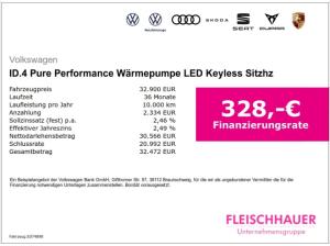 Volkswagen ID.4 Pure Performance Wärmepumpe LED Keyless Sitzhz