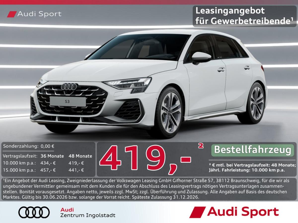 Audi S3 Sportback TFSI qu LED PDC+ UPE 57.440,-