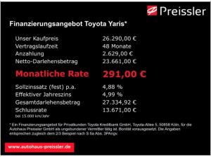 Toyota Yaris Hybrid 5-Türer Teamplayer 1,5L Hybrid, Syst. 85k
