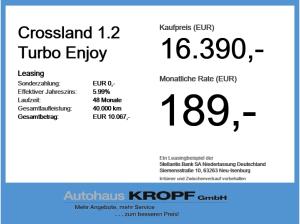 Opel Crossland 1.2 Turbo Enjoy LED+SHZ+Fernlichtass.
