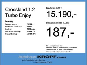 Opel Crossland 1.2 Turbo Enjoy LED+SHZ+Fernlichtass.