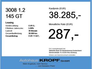 Peugeot 3008 1.2 145 GT ACC+Alcantara+LED+Navi+SHZ+Kam.