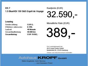 DS Automobiles DS 7 1.5 BlueHDi 130 S&S Esprit de Voyage SHZ