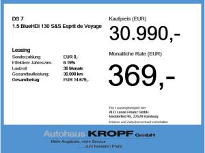 DS Automobiles DS 7 1.5 BlueHDi 130 S&S Esprit de Voyage SHZ
