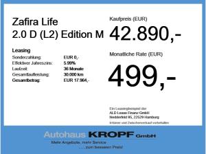 Opel Zafira Life 2.0 D (L2) Edition M 2xKlima+LM
