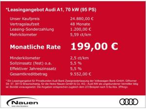 Audi A1 Sportback 25 TFSI SHZ PA+ RFK GJR LM16
