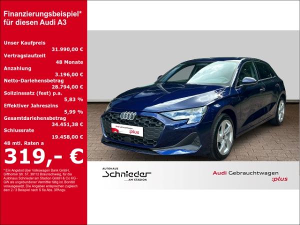 Audi A3 SPORTBACK TFSI 85 kW +AHK+VIRTUAL+NAVI+SHZ