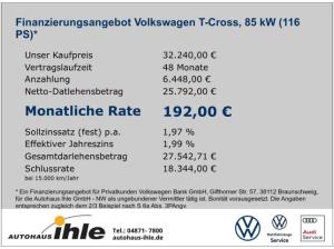 Volkswagen T-Cross Energy 1,0 TSI Premium-Deal