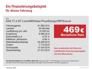 Kia EV6 77,4 GT Line/4WD/Assi-Plus/Design/WP/Sound LED