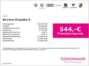 Audi Q4 e-tron e-tron 45 quattro S-Line+Matrix+AHK+TopView+Navi+CarPlay+LM20