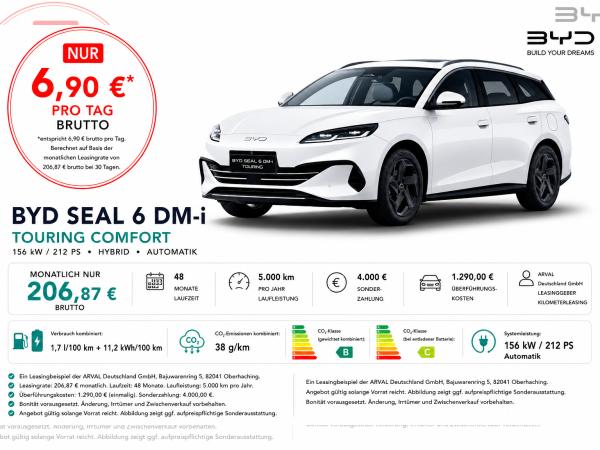 BYD Seal 6 1.5 DM-i Touring Comfort Plug-In-Hybrid⚠️**4.000 Euro Förderung**⚠️ I 360 Kamera I Navi I LED