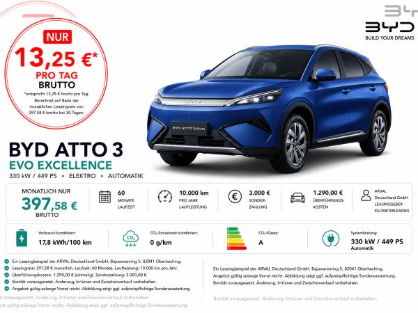 BYD ATTO 3 EVO Excellence⚠️**3.000€ Förderung**⚠️ | Head-Up I Panorama I Navi